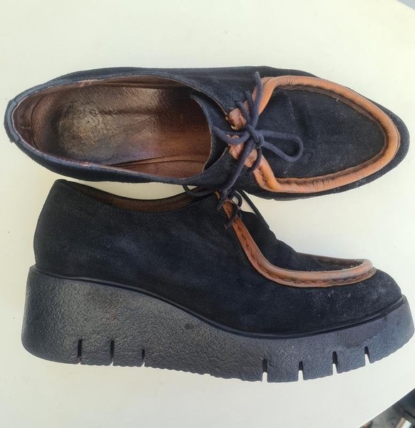 Women Wonders Loafers Black Suede 39
