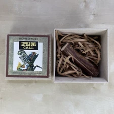 Flights of Fancy ~ Wooden Little Owl Bird Call Original Box 1994 Made in England