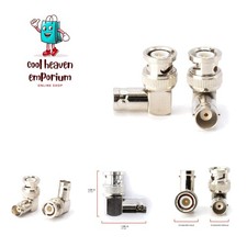 BNC 90 Degree Adapter, Male to Female Converter, Elbow Coax Connector, Right ...