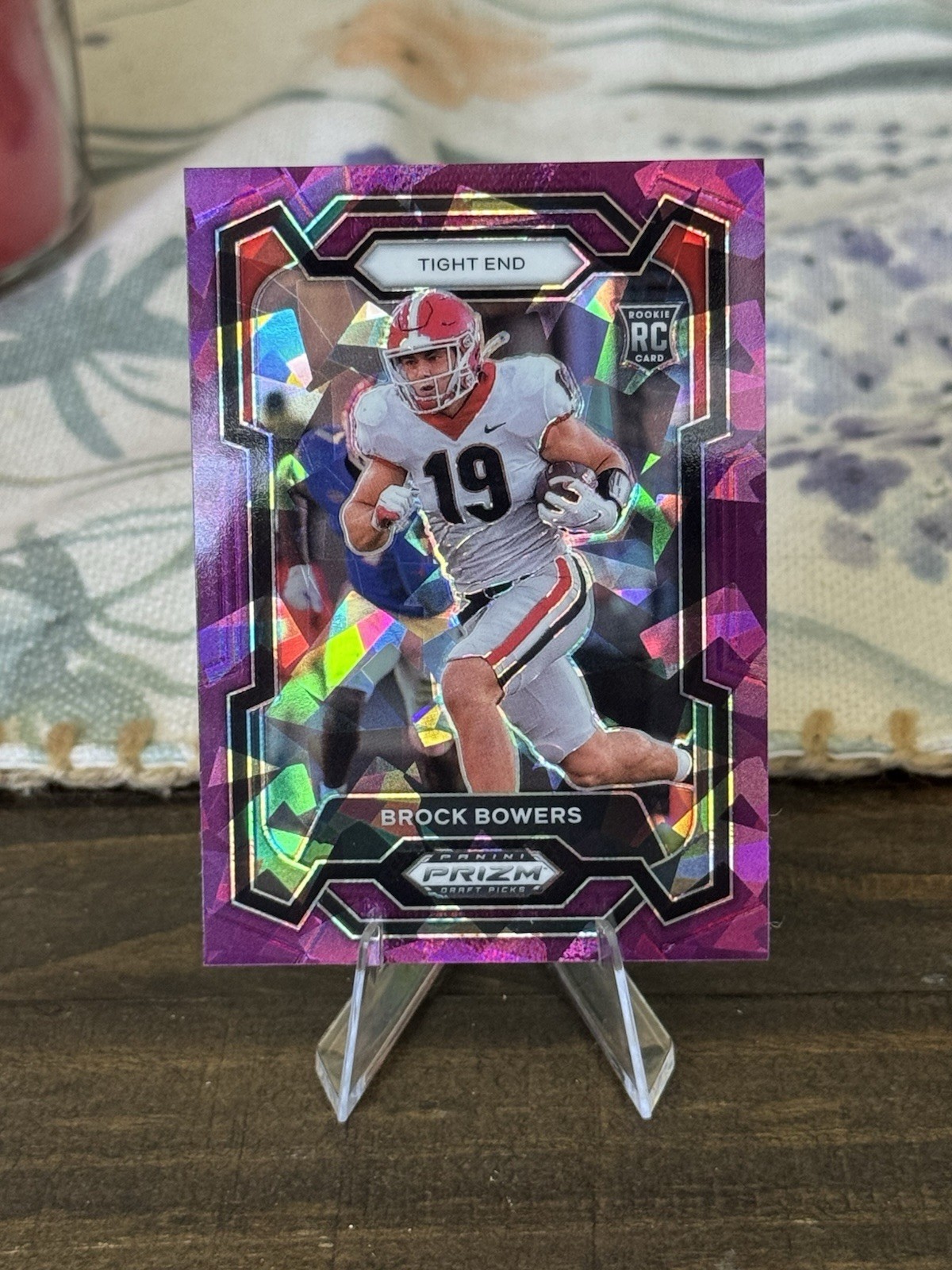 2024 Panini Prizm Draft Picks - Brock Bowers #107 Purple Cracked Ice Prizm /149