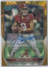 2022 Bowman Chrome University Bryce Young Gold Auto Refractor 17/50 Alabama #1