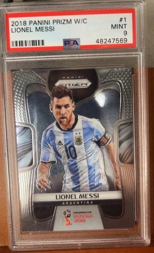 Panini 2018 Prizm World Cup Soccer Lionel Messi #1 Argentina PSA 9