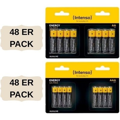 Intenso Alkaline-Batterie  1,5 V 2600mAh Blisterpackung 48 Stück Ultra Energy