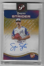 Spencer Strider 2024 Topps Pristine Production Gold Autograph SN 13/50 #PPA-SS