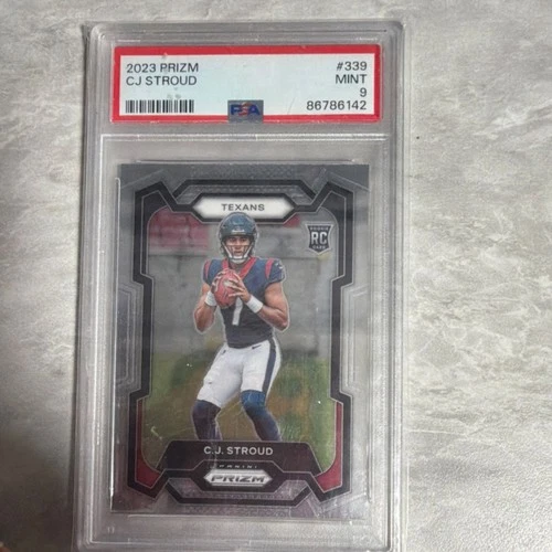 Panini 2023 Prizm Rookie C.J. Stroud #339 PSA 9 Houston Texans Football Card