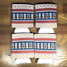 Miller Lite Christmas Drink Koozies Lot of 4 Beer Koozies
