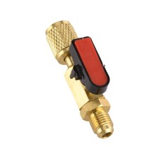 1pcs Straight Shut-off Refilling Ball Valve HVAC R134A R22 R12 R410A