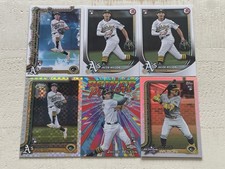 Lot Of 6 Jacob Wilson RC Rookie Cards - Topps Chrome X-Fractor, Base, Inserts