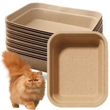 15 Pack Disposable Litter Boxes for Cats Paper Litter Tray Travel Toilet Cat ...