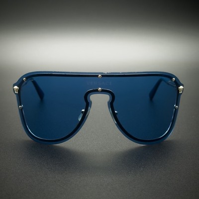 Versace SS17 MOD. 2180  Frenergy  Medusa Shield Sunglasses rare blue lens 