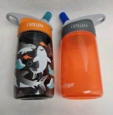CamelBak Eddy Kids BPA Free Spill Proof Water Bottle Set OF 2 Used Fast Shipping
