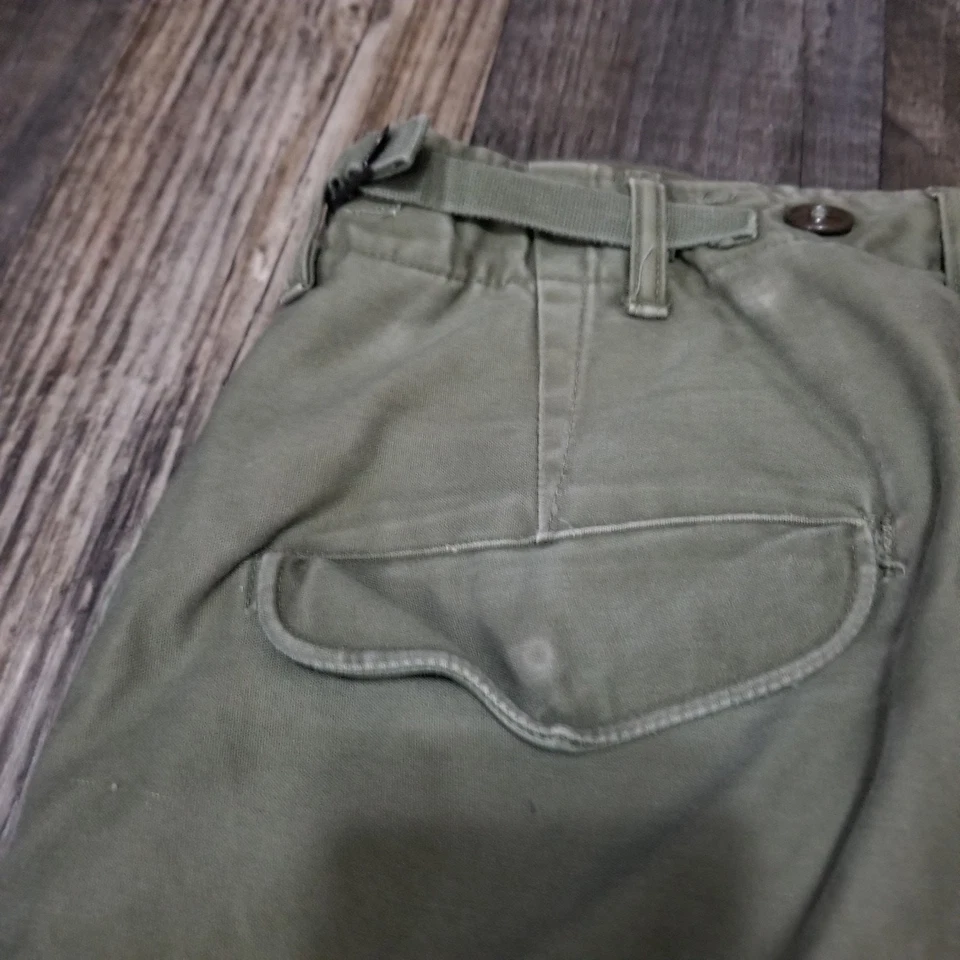 VTG M-1951 US Army Military 50s OG Field Trousers M51 Cargo Pants - Image 3 of 4