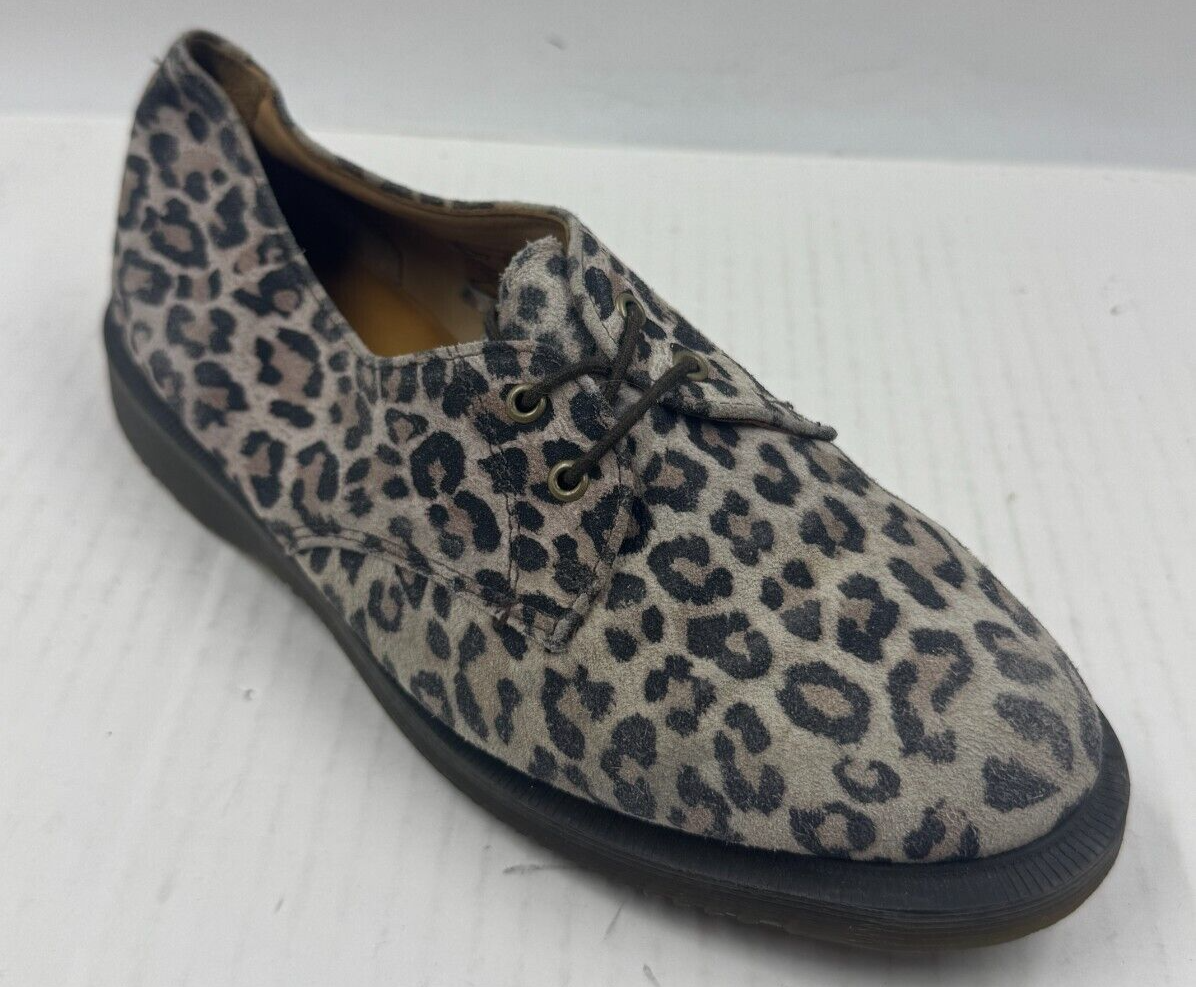 Dr. Martens Brook Shoes Women's Size 8 Leopard Print Lace Up