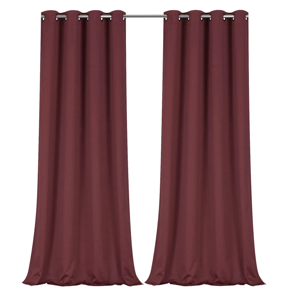 2 Pack: 100% Hotel Blackout Thermal Insulated Grommet Curtains - Assorted Colors - Image 4 of 4