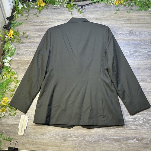 Evan-Picone Blazer Jacket Size 14 Green NEW with Tags Wool, Womens - Picture 12 of 22
