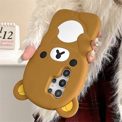 Jolie coque antichoc en silicone 3D ours dessin animé pour Samsung S25 S24 23 Ultra - Photo 7 sur 8