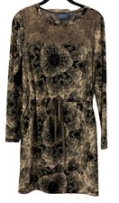 SIMPLY VERA WANG  Dress Tie Dye Floral Print Drawstring Tie Waist Boho Small