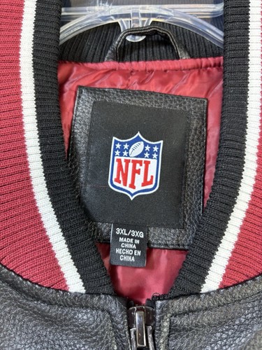 Arizona Cardinals Leather Varsity Jacket Mens 3XL NFL G-lll Big Logo ERROR - Picture 3 of 8