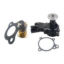 3.0L Engine water circulation pump Mercruiser Marine w/ THERMOSTAT 2.5 3.0 2.5L