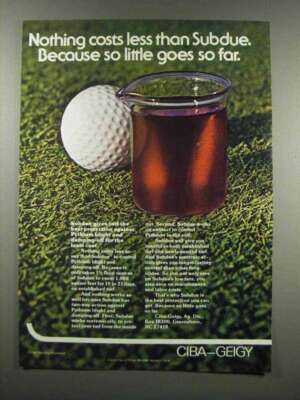 1983 Ciba-Geigy Subdue Ad - Nothing Costs Less