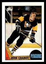 1987-88 Topps John Chabot #32 - Pittsburgh Penguins