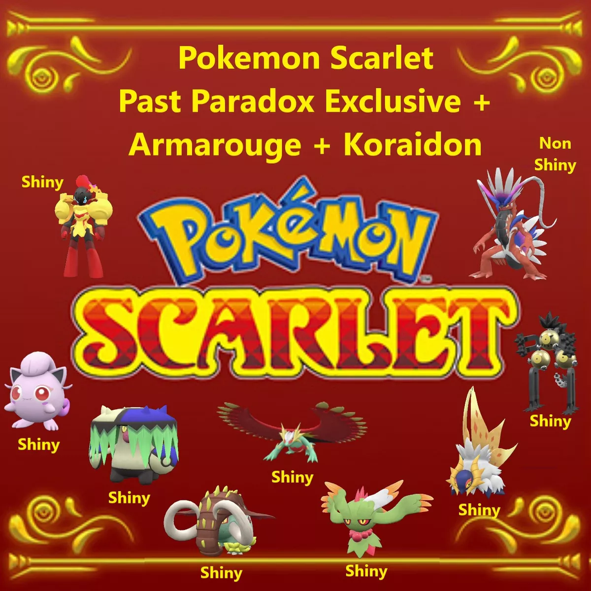 Pokemon Scarlet & Violet / Shiny Paradox Slither Wing / 6IV / 