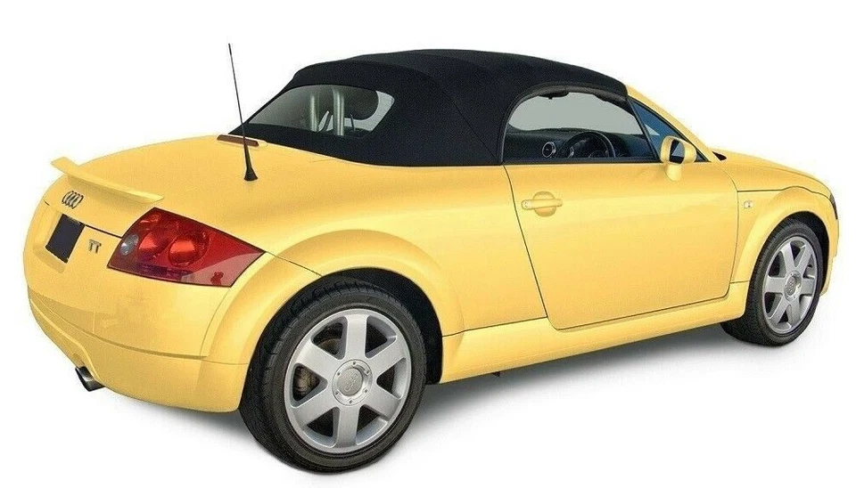 Se adapta a: Audi TT 2000-06 techo blando con ventana de vidrio hecho de lona negra Haartz Foto 4 de 4