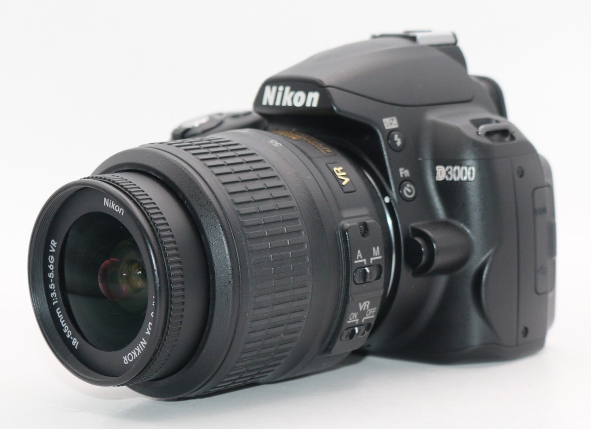 Nikon D3000 DSLR Camera Kit w/ 18-55mm VR Lens + Battery, Charger