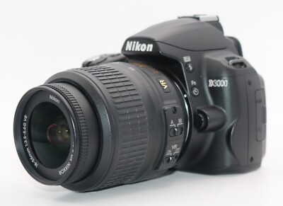 Nikon D3000 DSLR Camera Kit w/ 18-55mm VR Lens + Battery, Charger