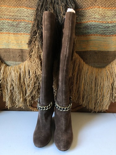BCBGeneration Women's Tall Boots Brown Suede Wedge Winter Boot sz 7.5 - Picture 3 of 9