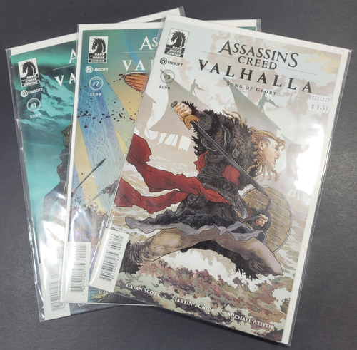 Dark Horse - Assassin's Creed Valhalla - Song of Glory #1, 2, 3 - Neuf dans sa boîte - 1er tirage - Photo 1/6