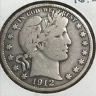 elf Barber Half Dollar 1912 D  L27