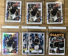 7 Card Lot 2021 Topps Series 1 Joey Bart RC Giants Rookie 1 Rainbow Foil, 6 Base
