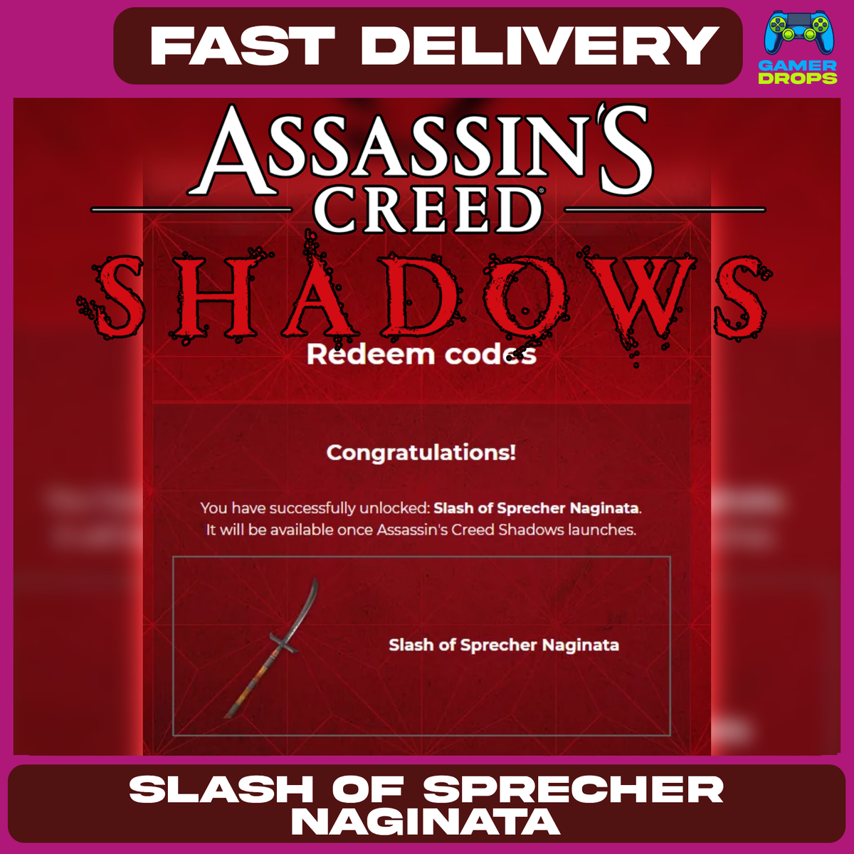 Assassins Creed Shadows Slash of Sprecher Naginata Skin Item