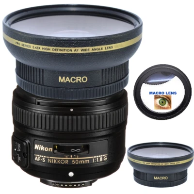 XIT/VIVITAR FOR NIKON 58mm ULTRA WIDE ANGLE MACRO HD 16K LENS FOR Nikon AF-S NIKKOR 50mm f/1.8G Lens