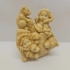 Friends of the Feather Box Enesco Karen Hahn 1987 Yupik Inuit Kids and Bears