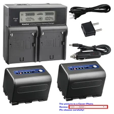 Kastar Battery LCD Dual Fast Charger for Sony NP-QM71D NP-QM51 BC-VM10 BC-VM50