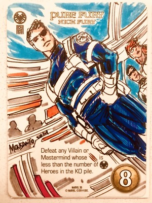 2015 MARVEL 3D Original Artist Sketch Card NICK FURY