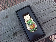 RAT FINK GOLD CHROME MONEY CLIP GIFT BOX FLIP STYLE NICE NOS IN GIFT BOX!