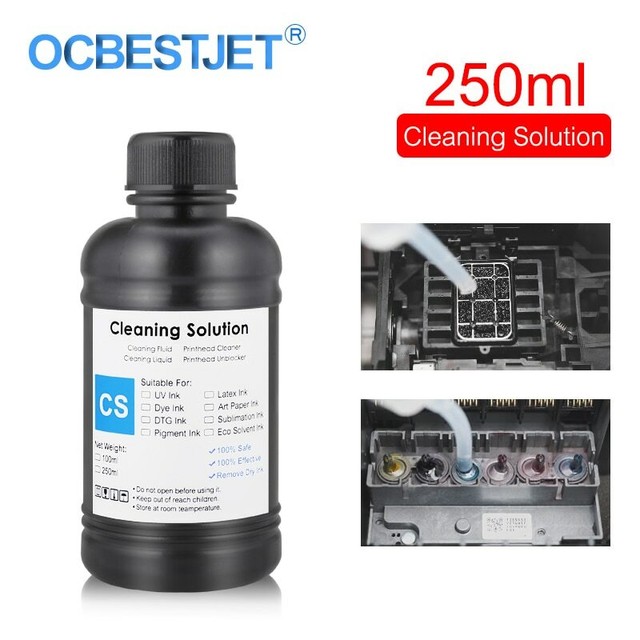 250ML UV Ink Cleaning Liquid For Epson Roland Mimaki Modified Printer