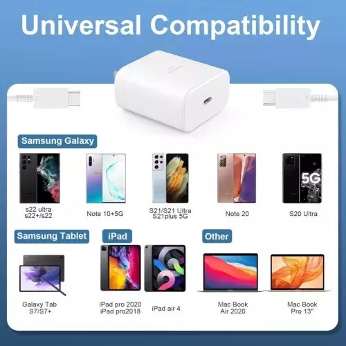 Caricabatteria e cavo super veloce USB-C 45W originale Samsung Galaxy S23 S24 S24+ 45Watt - Foto 12 di 16
