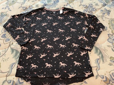 Old Navy Girls XXL 16 PLUS Gray Long-Sleeved Shirt with Pink - Main Image