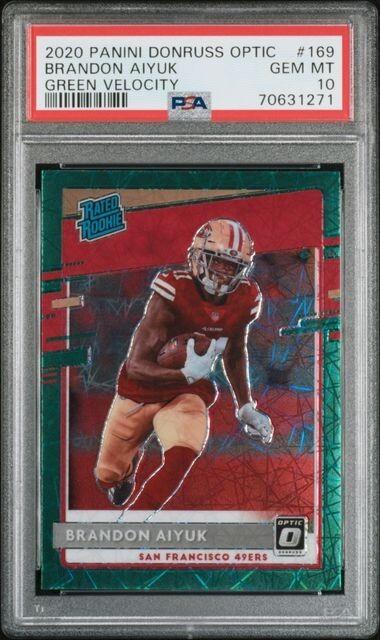 2020 Panini Donruss Optic - Brandon Aiyuk Green Velocity PSA 10 Rookie RC NFL