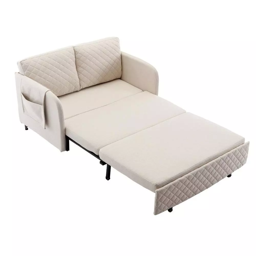 Sturdy and Durable Sleeper Sofa Bed Velvet Loveseat Couch with