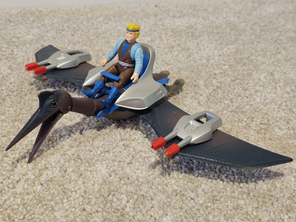 **VINTAGE TYCO DINO RIDERS QUETZALCOATLUS & YUNGSTAR DINOSAUR FIGURE