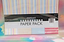 Keepsake Essentials Paper Pack, 8 Sheets, 4 Patterns 12 x 12 New / Sealed