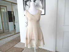 FREE PEOPLE Geometric Print Lace Mini Dress Lace XS NEW Retail $98