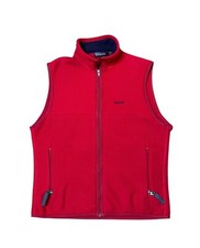 Vintage Patagonia Synchilla Vest Made in USA Men's Medium Solid Red Fleece Vest