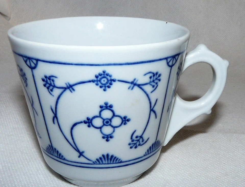 Jäger German Democratic Republic DDR Saks Kobalt Strohmuster Indisch blau Tasse