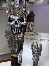 23" Wicked Skull King Scepter Weapon Prop Adult Halloween Costume Accessory